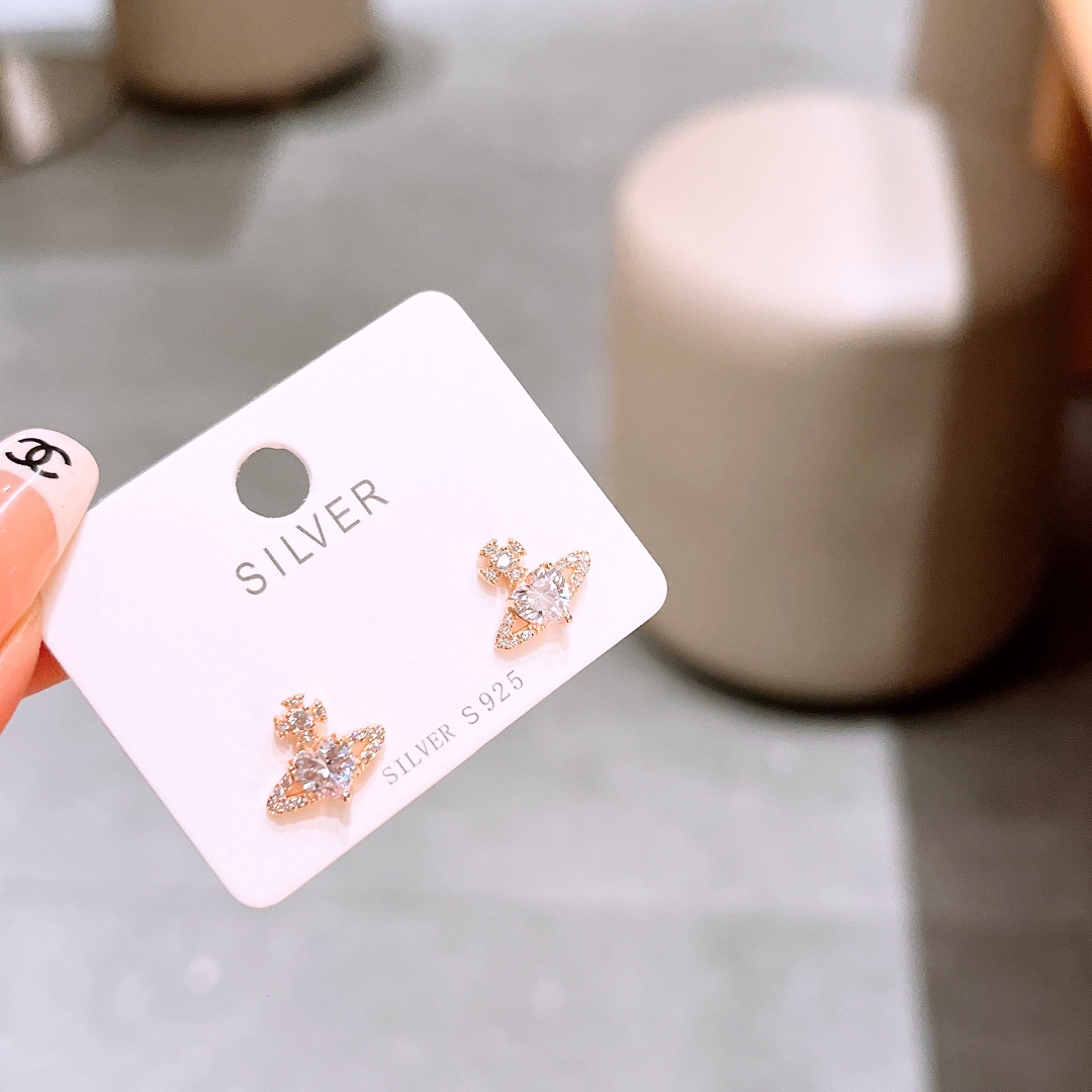 幻想的アレルギー対応シルバーイヤリングゴールド 晩餐会