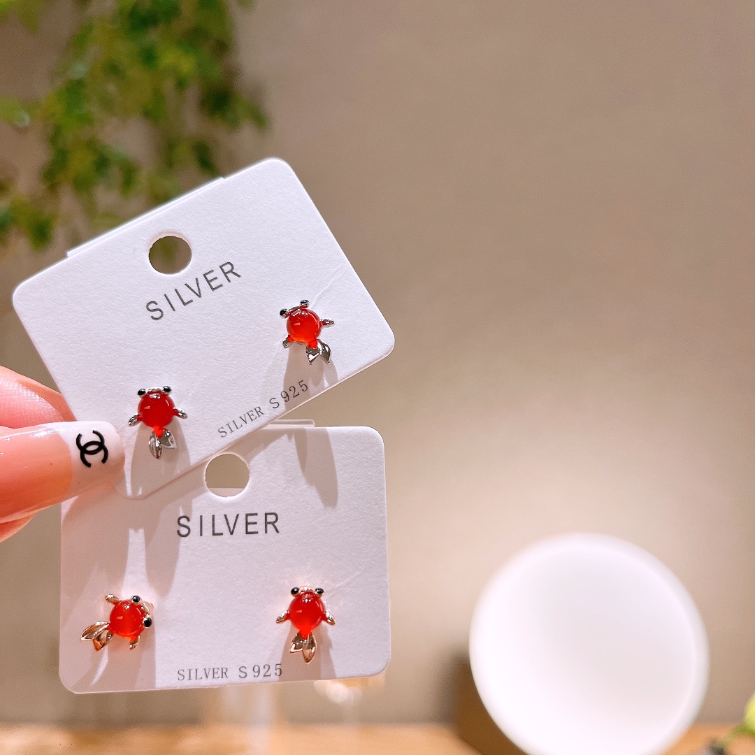 甘い925シルバーイヤリングゴールド 婚約