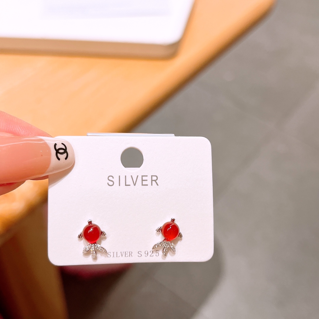 S925 Sterling Silver Earrings Ethereal Birthday Gold