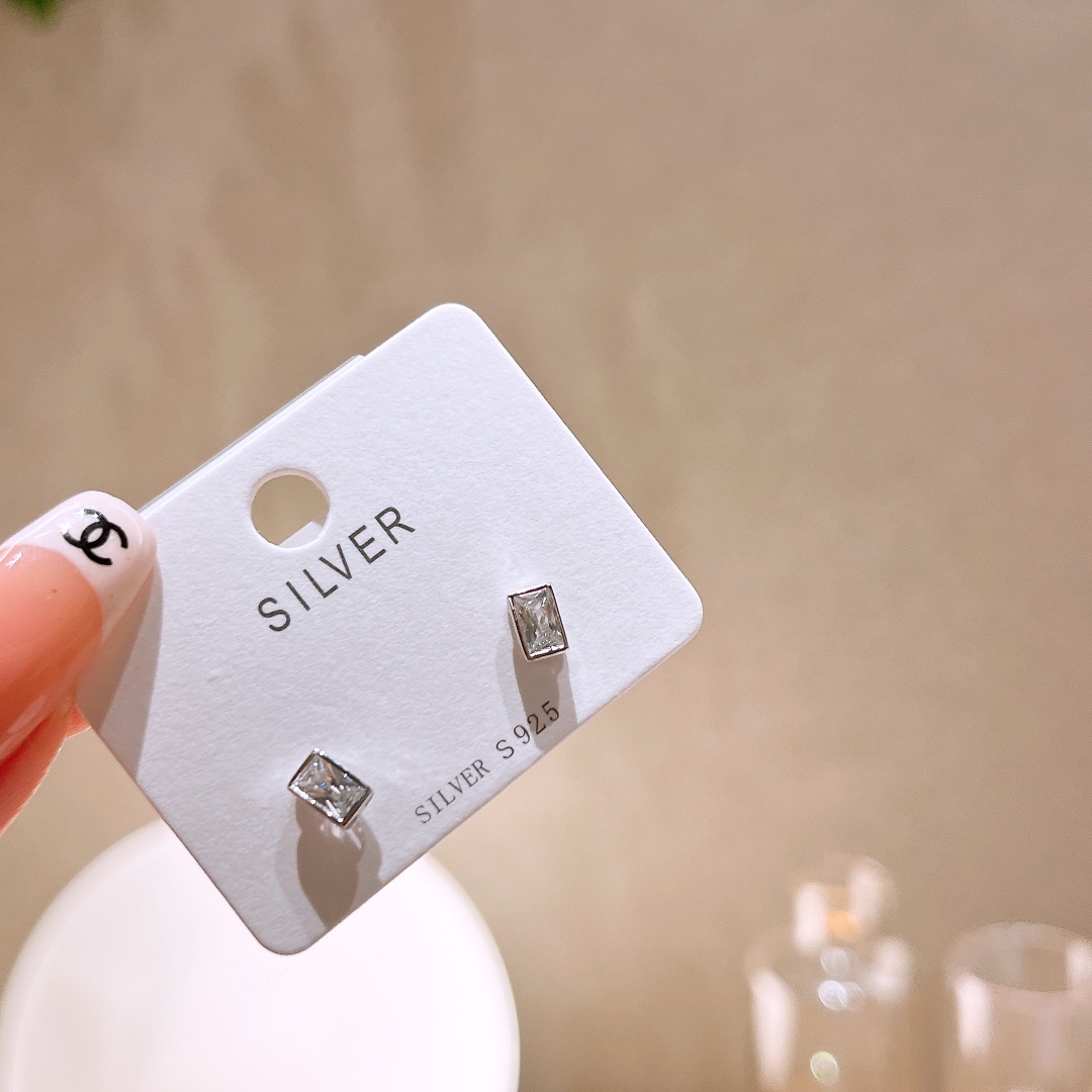 韓国風低アレルギー銀イヤリングシルバー デート