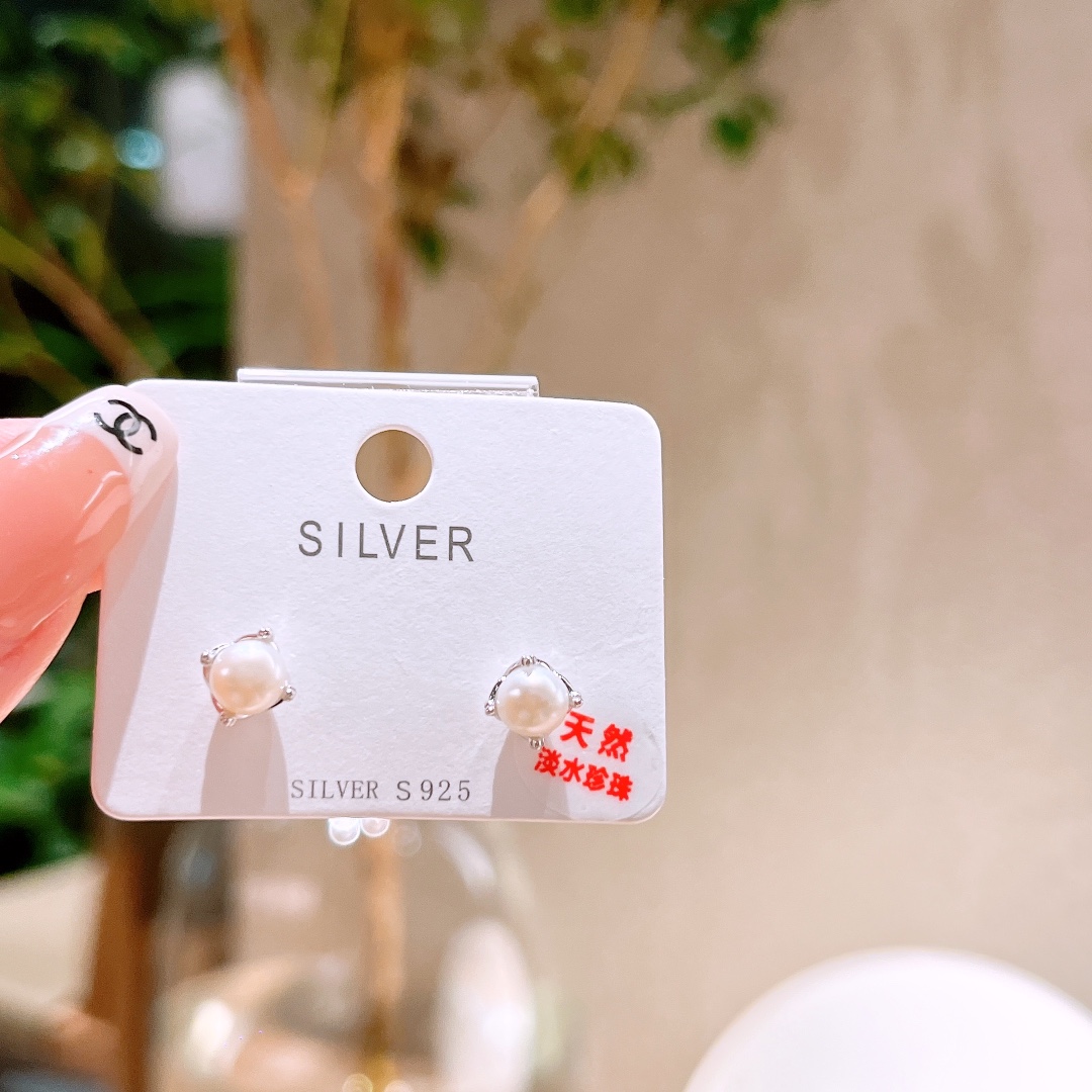 Solid Silver Freshwater Pearl Studs Delicate Gift for Her Gold