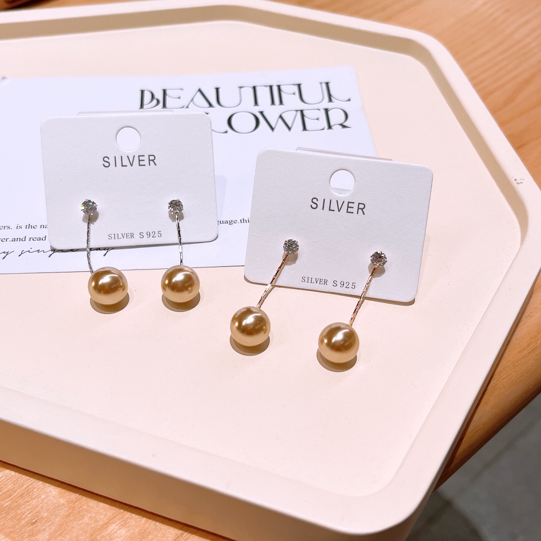 優しい高品質シルバーイヤリングゴールド 記念日