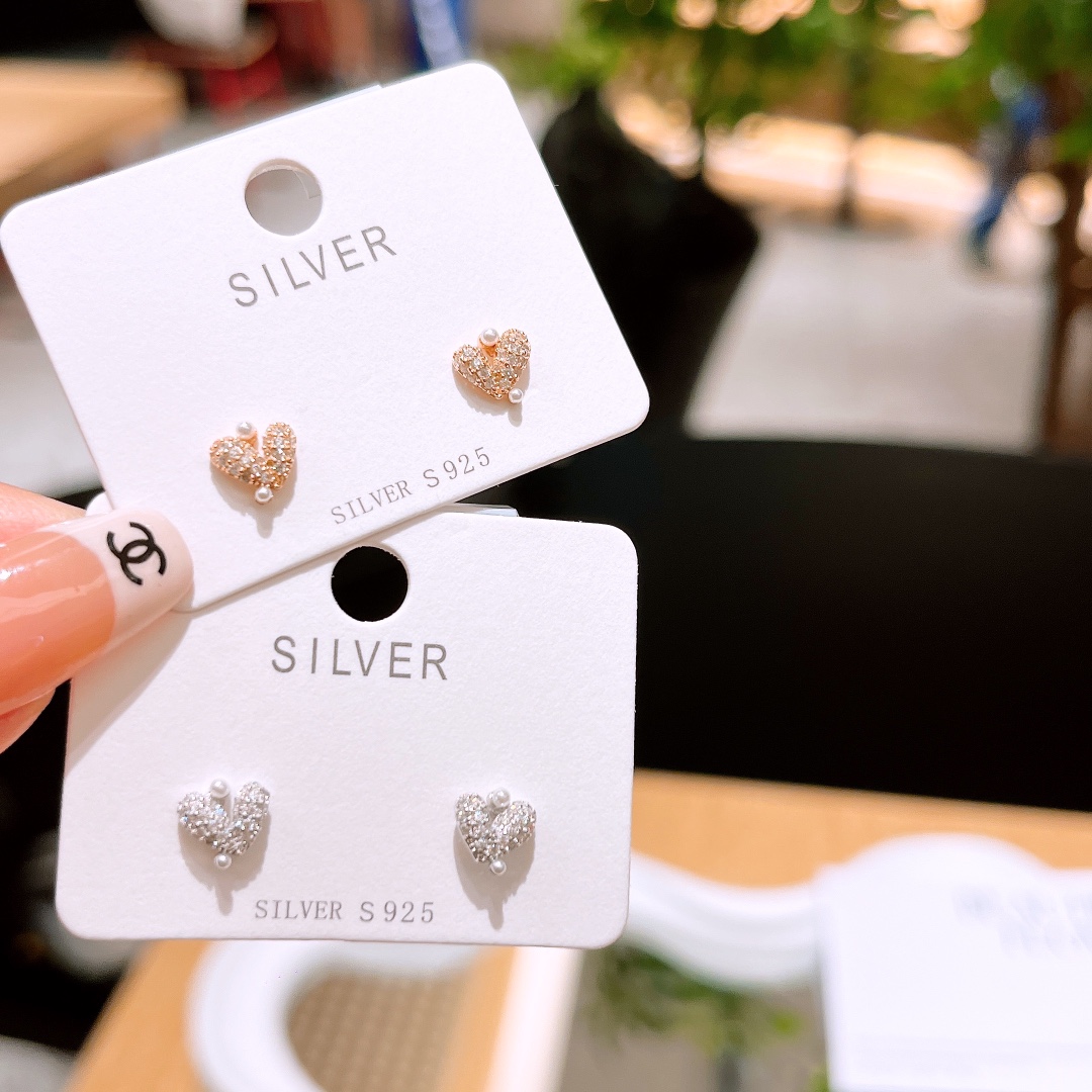 S925 Sterlingsilber Ohrringe Präzision Valentinstag Gold