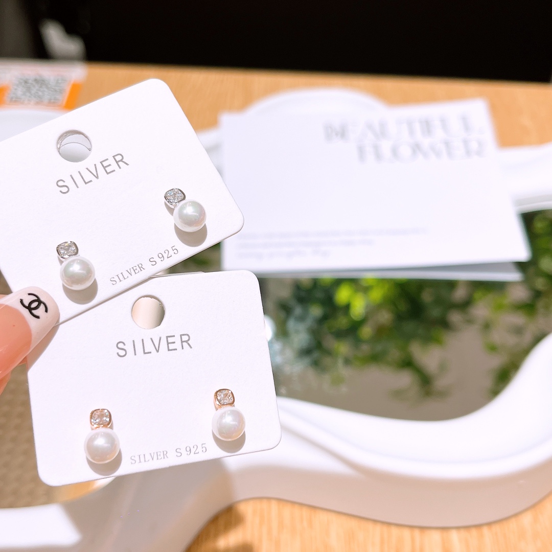 Hypoallergenes Silber Ohrringe Weich Abschluss Silber