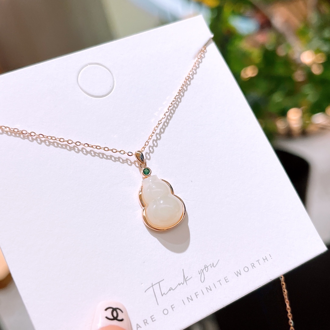 Hypoallergenic Silver Hetian Jade Necklace Pure Engagement Gold