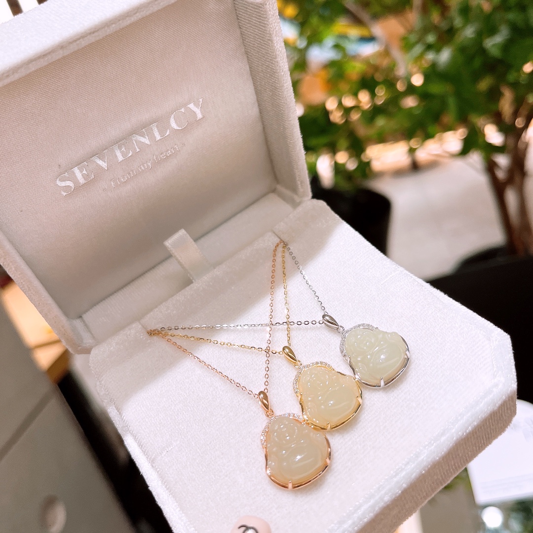 Hypoallergenic Silver Hetian Jade Necklace Precision Confession Silver