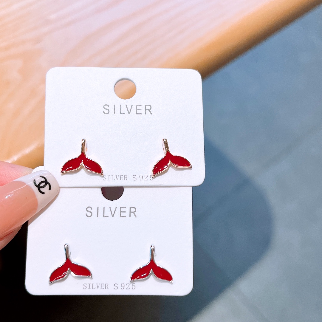 Low Allergy Silver Earrings Ins Style Office Gold