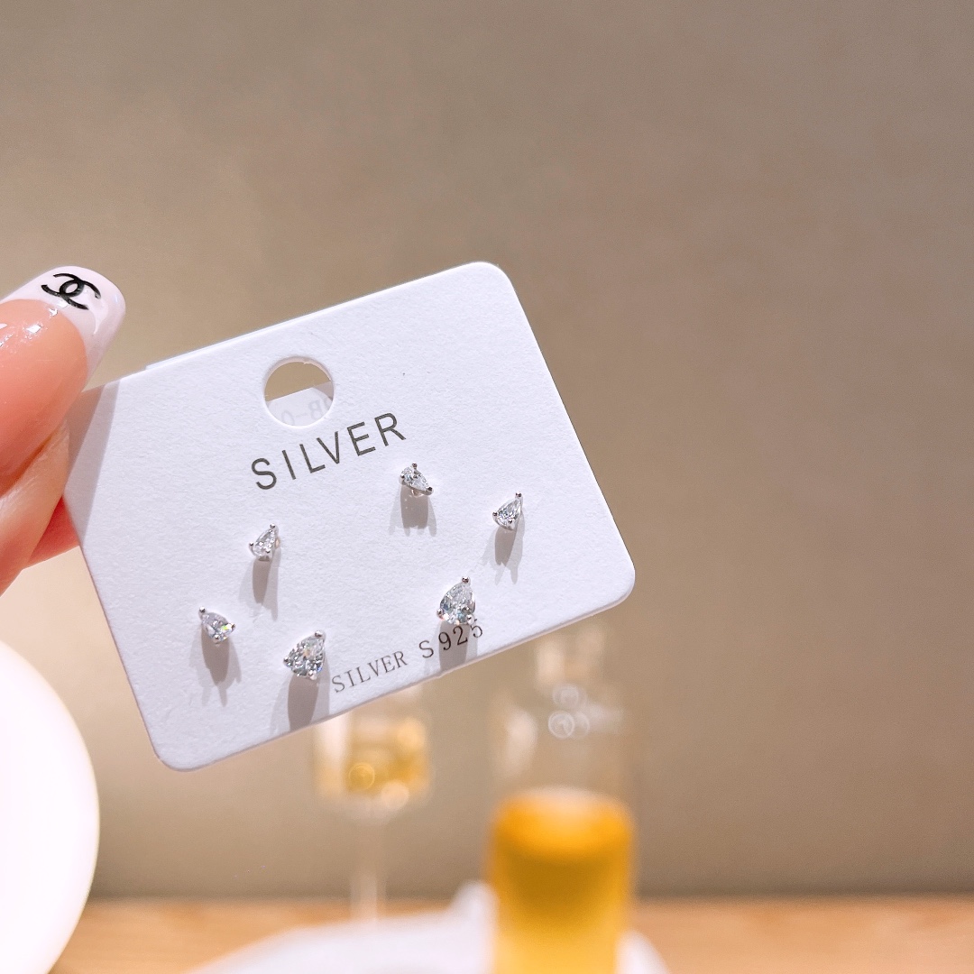 925 Silber Ohrringe Instagram-Stil Geschenk für sie Gold