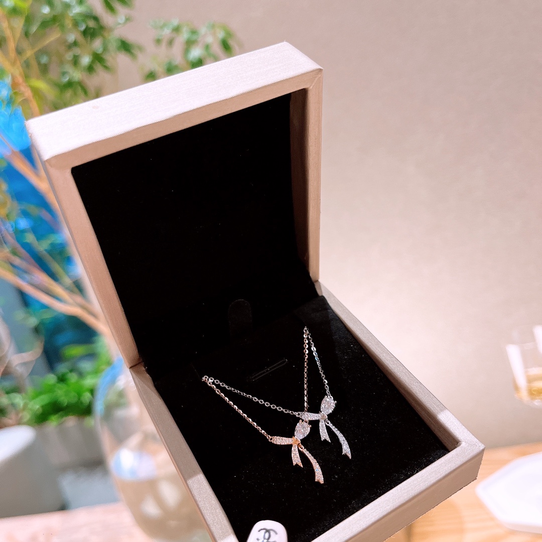 S925 Sterling Silver Necklace Fresh Workplace Gold