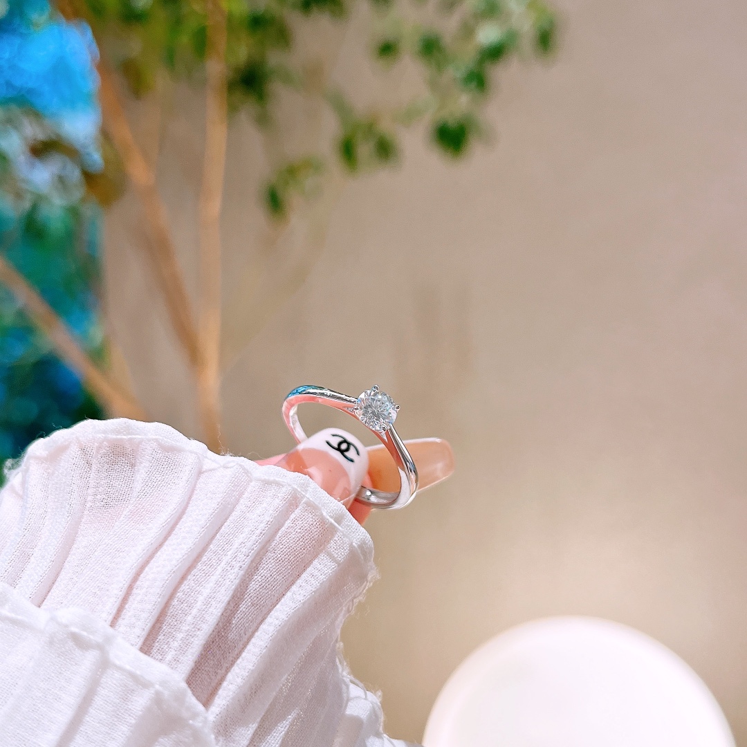 Nickel Free Silver Moissanite Ring Ultra Minimal Confession Silver