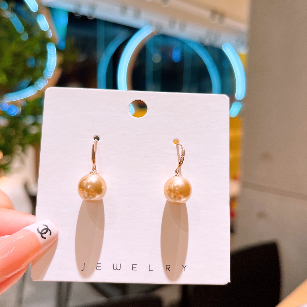 ミニマリストニッケル無添加銀ドロップ＆スレッドイヤリングゴールド 婚約