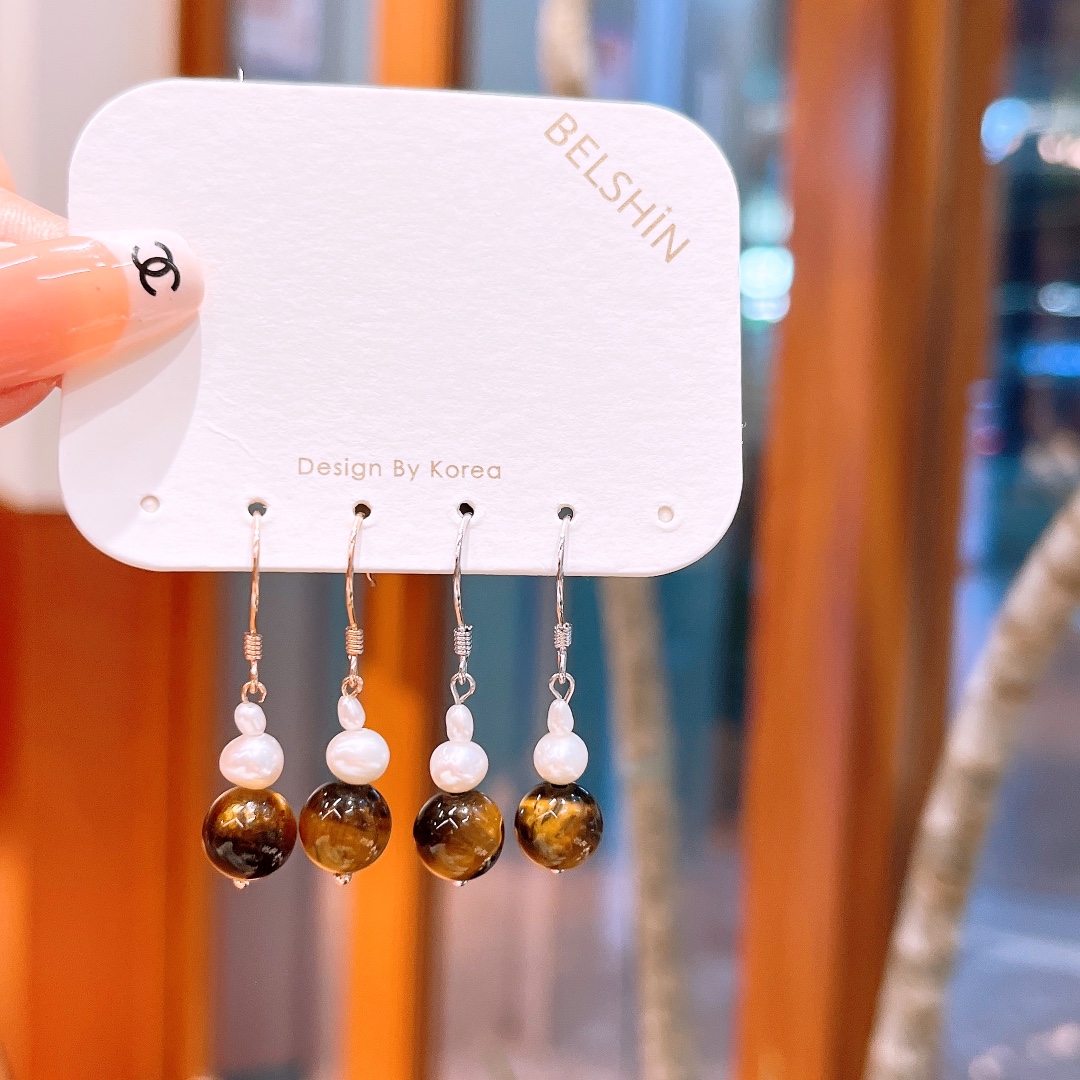 フレッシュニッケル無添加銀ドロップ＆スレッドイヤリングシルバー 春節