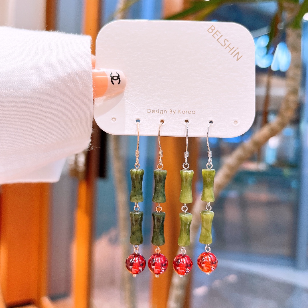 ミニマルニッケル無添加銀ドロップ＆スレッドイヤリングゴールド 自分へのご褒美