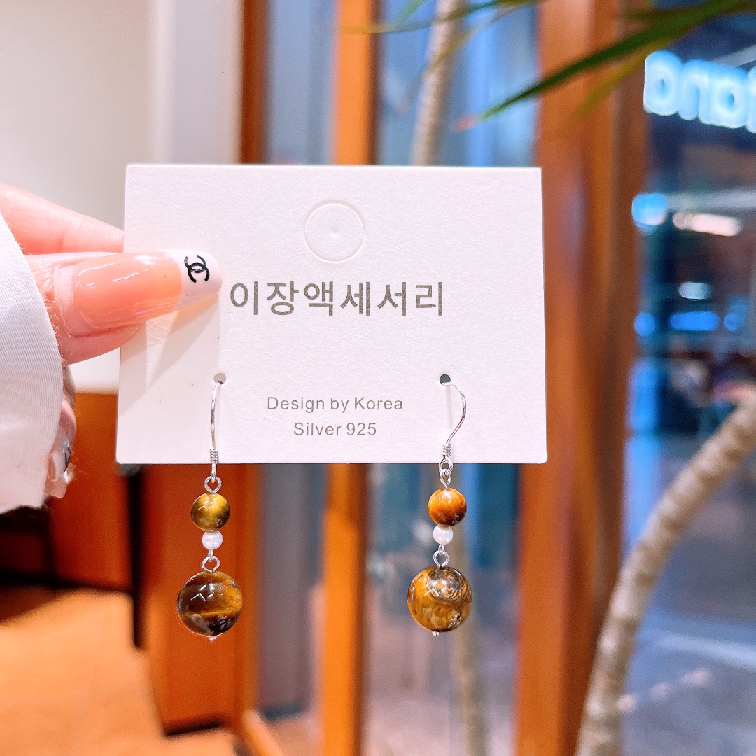 アーティスティック純銀ドロップ＆スレッドイヤリングシルバー 新年