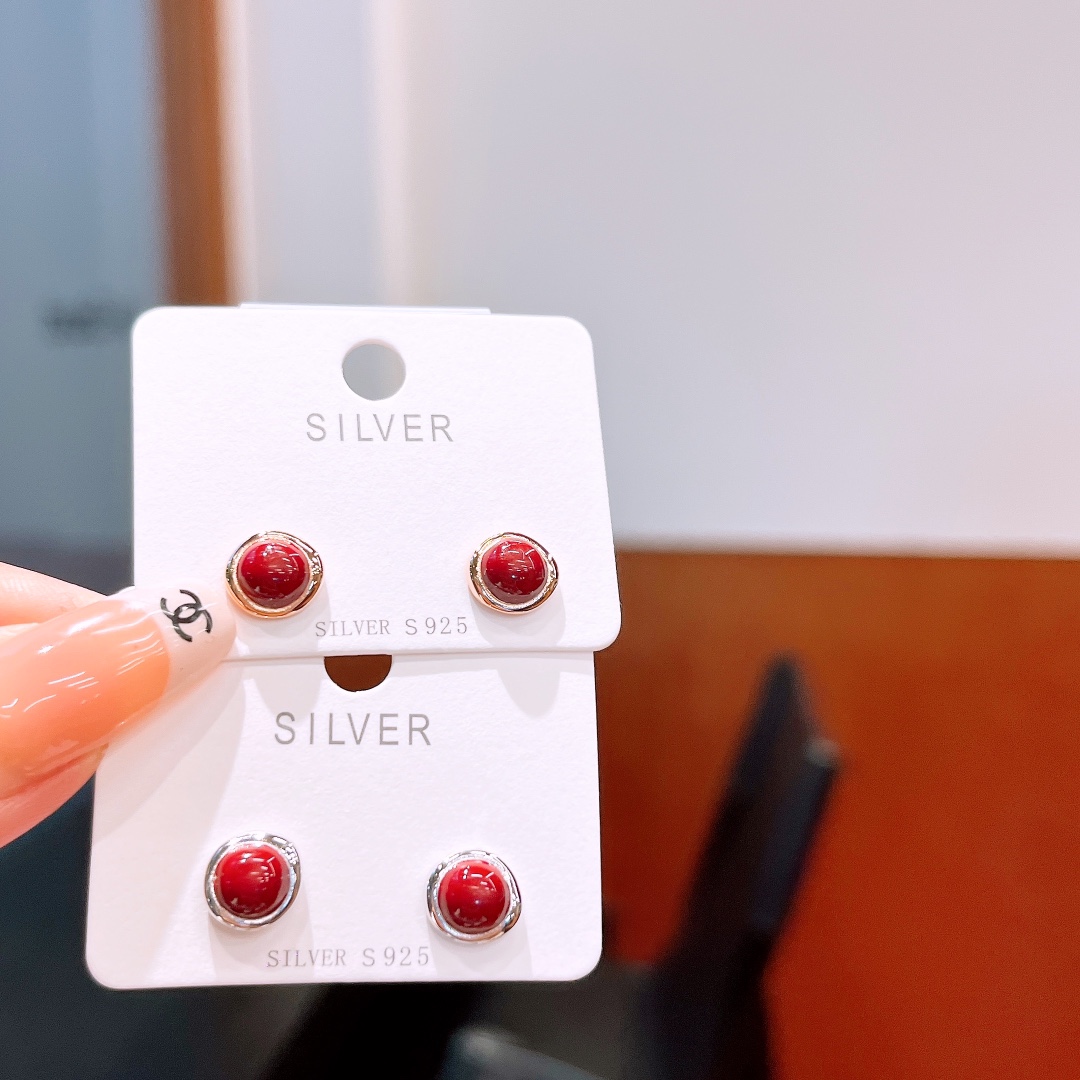 High Polish Silver Earrings Gentle Christmas Gold