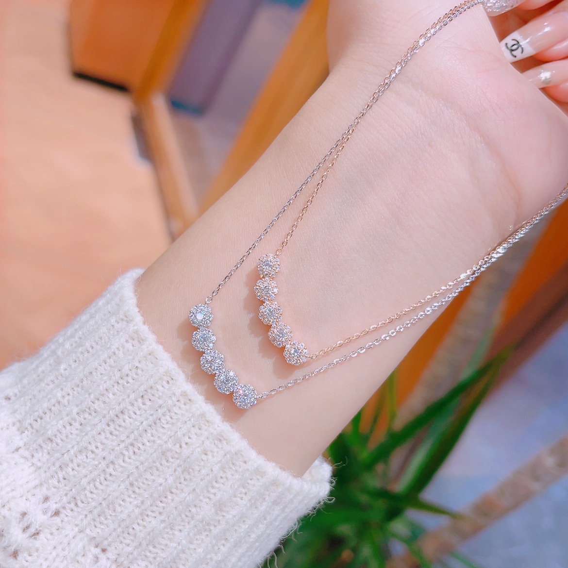 Hypoallergenic Silver Necklace Precision Spring Festival Silver