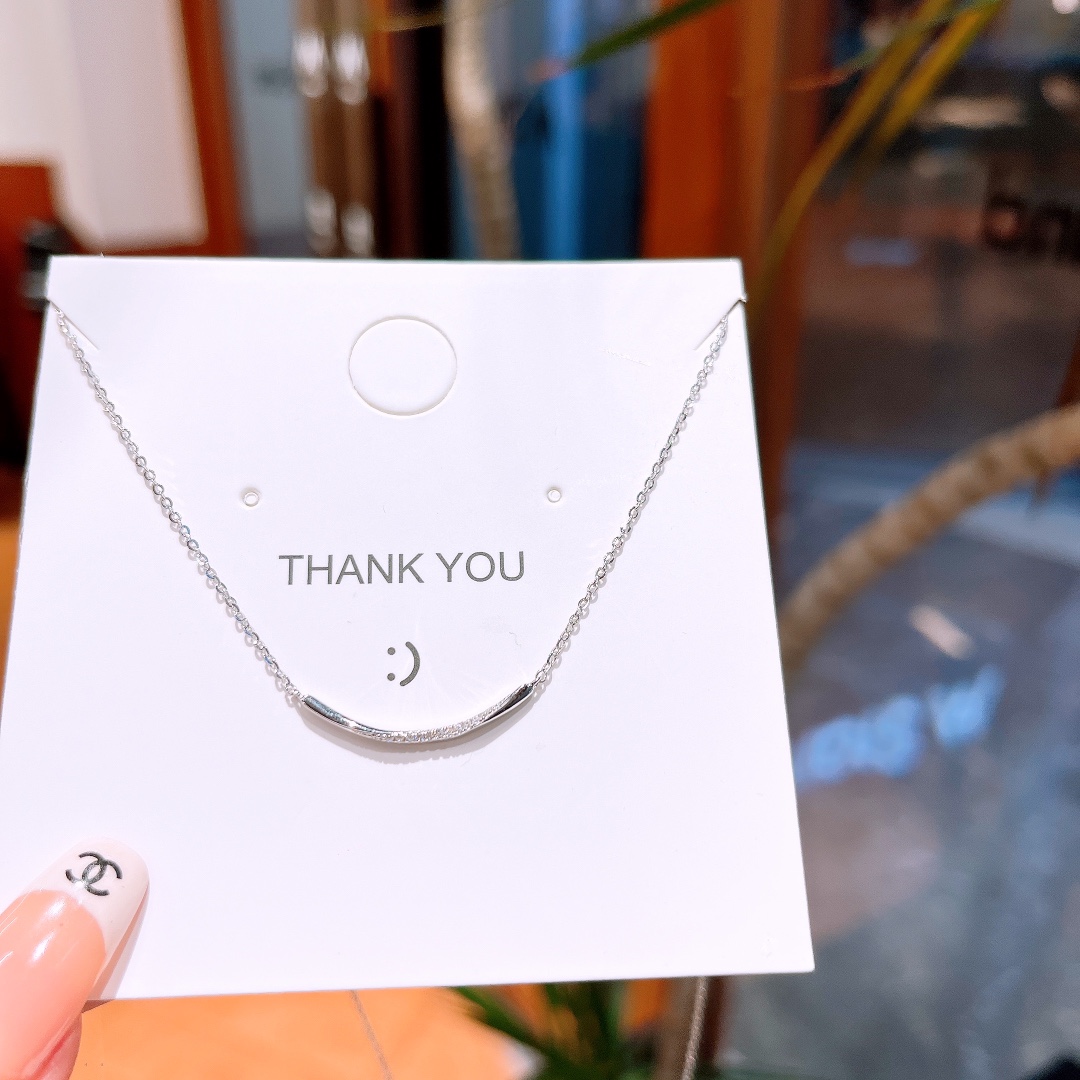 S925 Sterling Silver Necklace Playful Spring Festival Silver