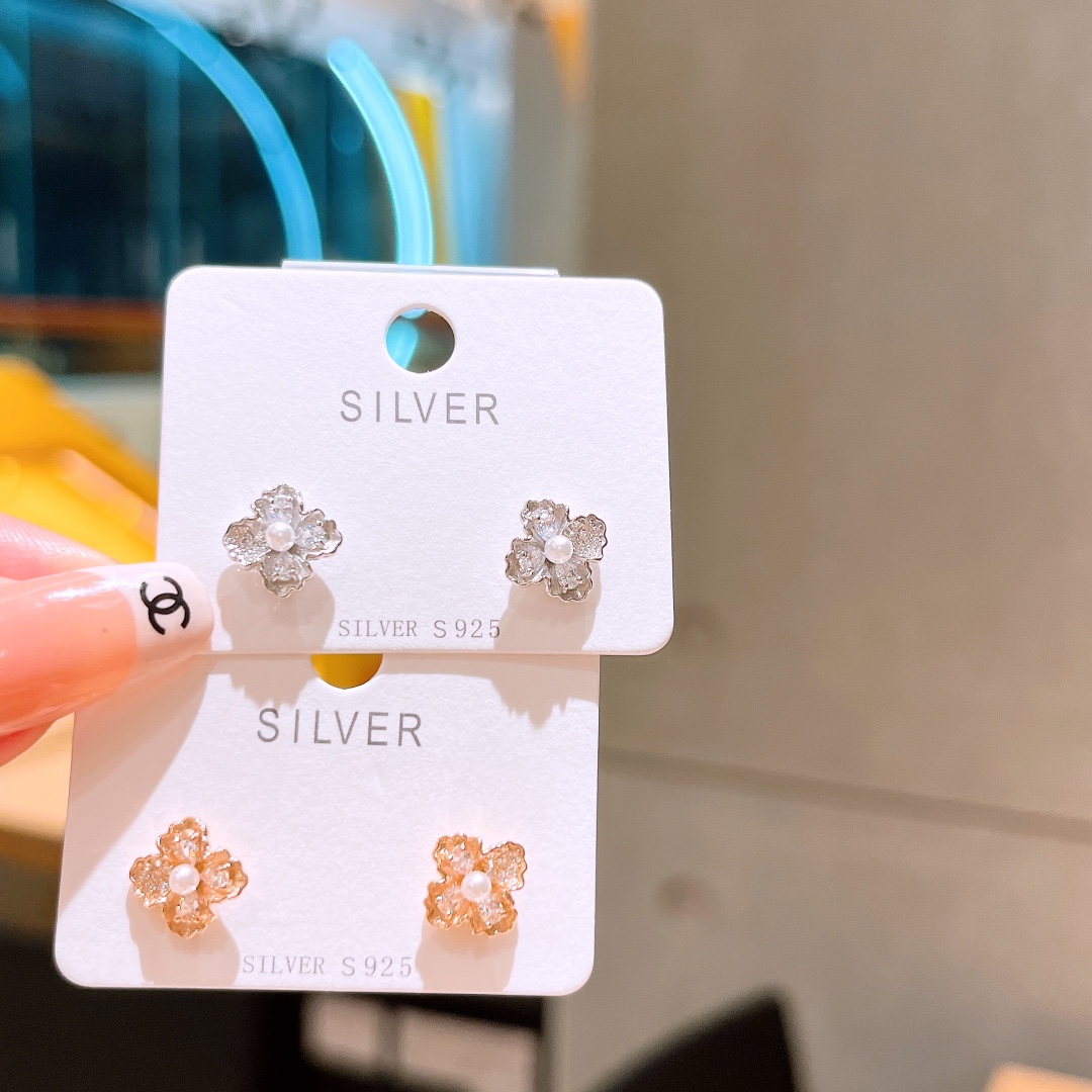 Hypoallergenic Silver Earrings Ins Style Spring Festival Silver