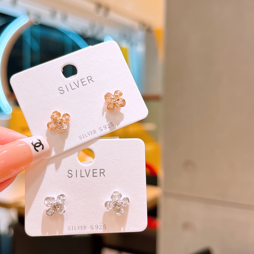 Hypoallergenic Silver Earrings Cute Christmas Gold