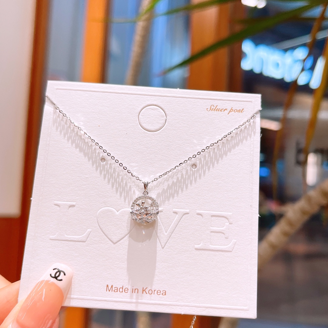 Low Allergy Silver Necklace Gentle Wedding Favor Silver