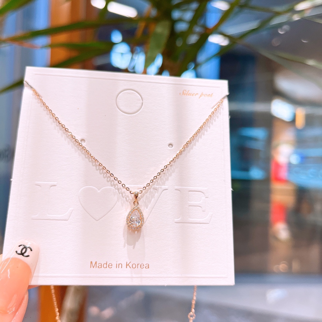 清純S925スターリングシルバーネックレスシルバー パーティー