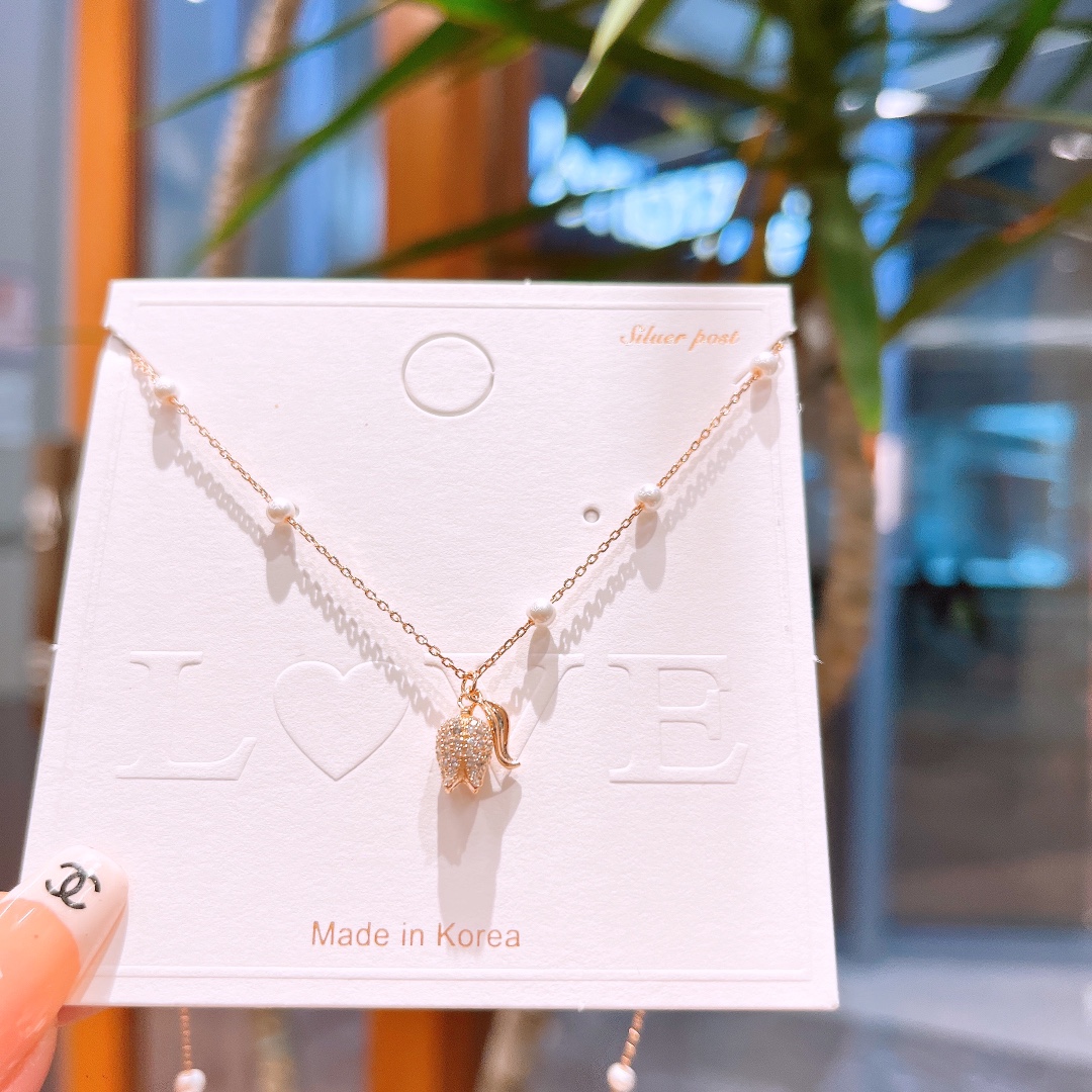 ロマンチックニッケル無添加銀ネックレスシルバー 誕生日