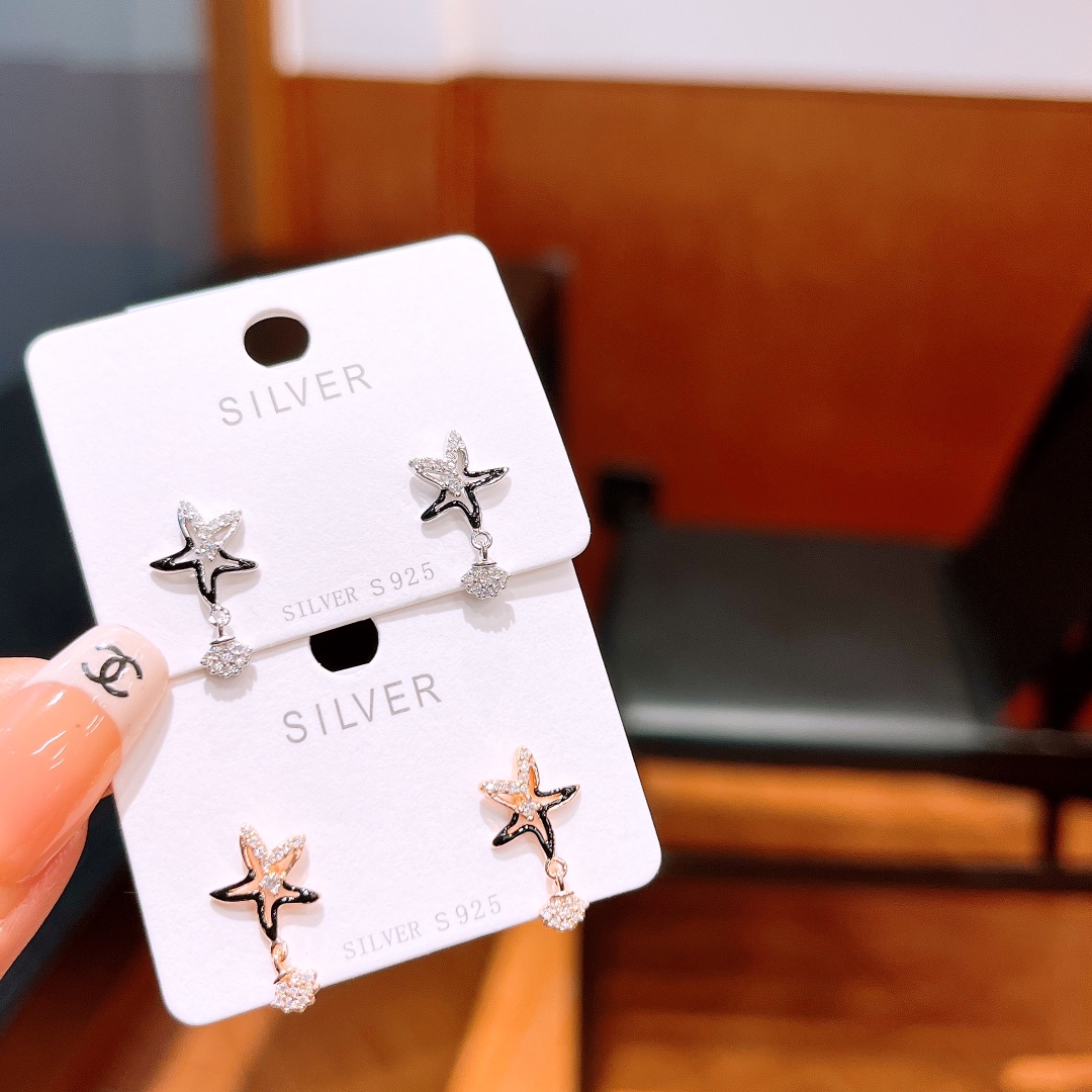 925 Silber Ohrringe Koreanischer Stil Lehrertag Silber