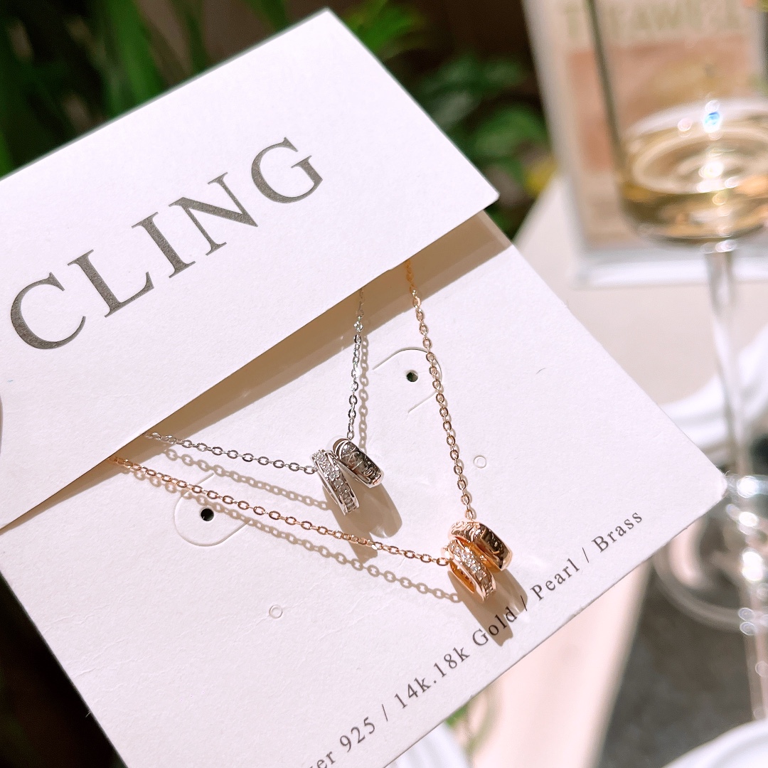 韓国風高品質シルバーネックレスゴールド プロポーズ