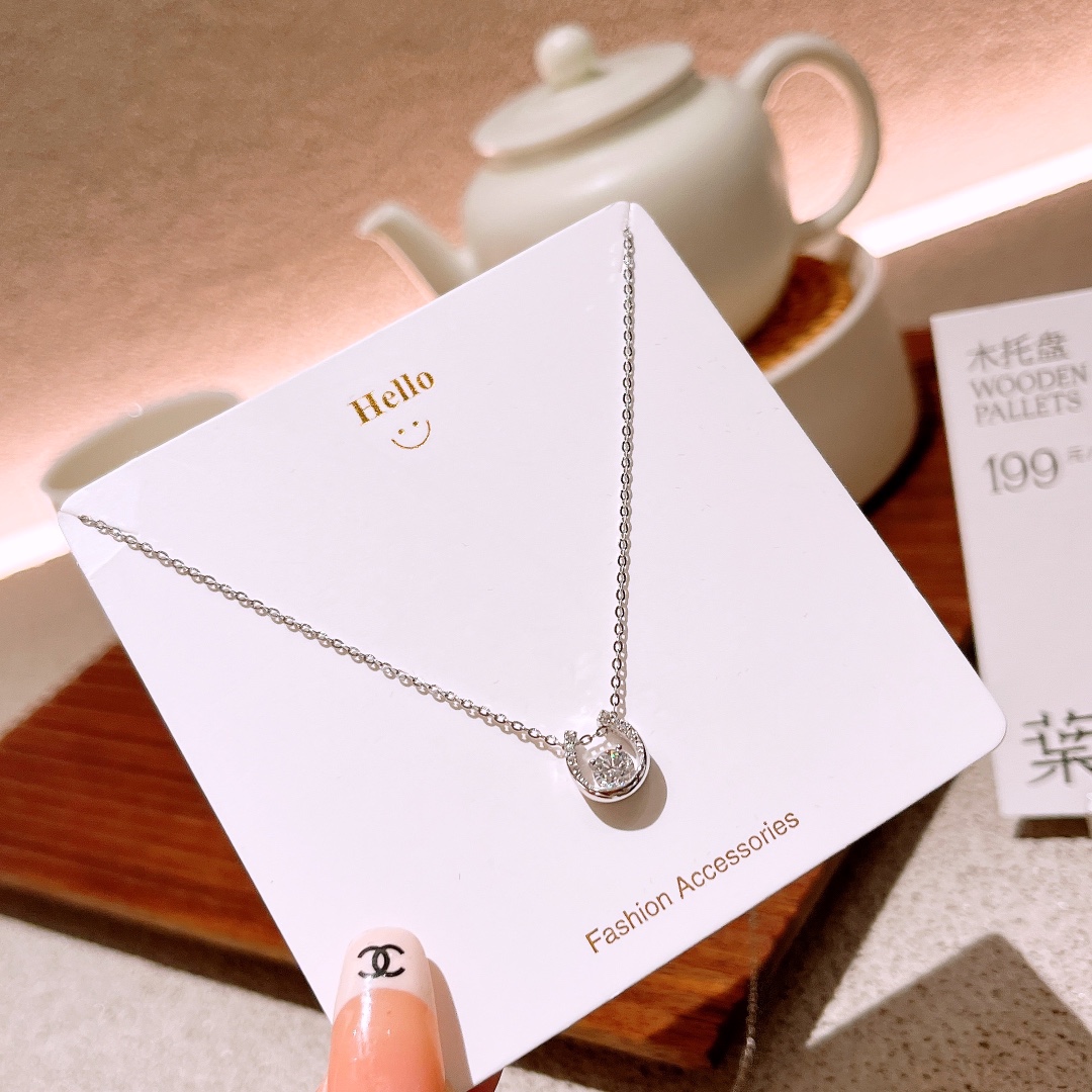 S925 Sterling Silver Necklace Precision Date Night Gold