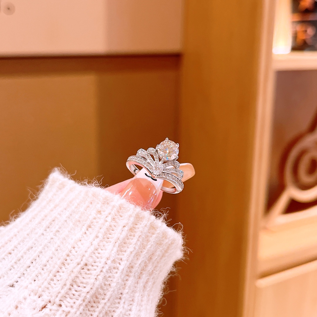 925 Silver Moissanite Ring Ultra Minimal Father's Day Silver