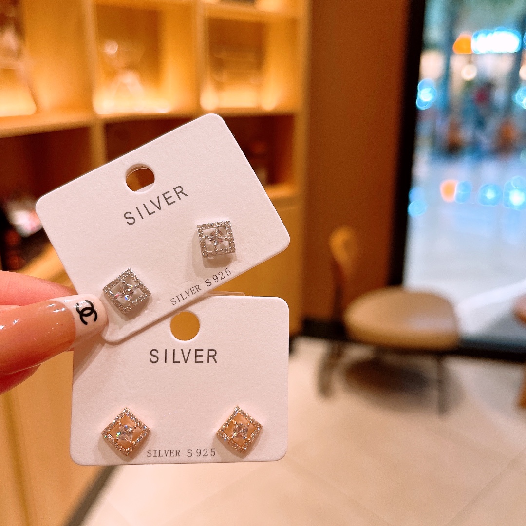 925 Silver Earrings Ethereal Party Silver