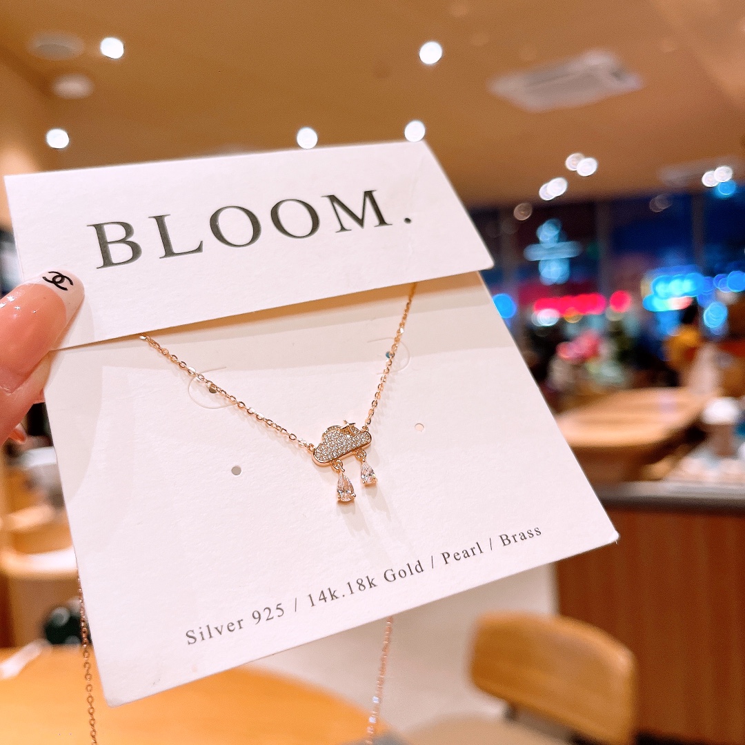 可愛い高品質シルバーネックレスゴールド 晩餐会