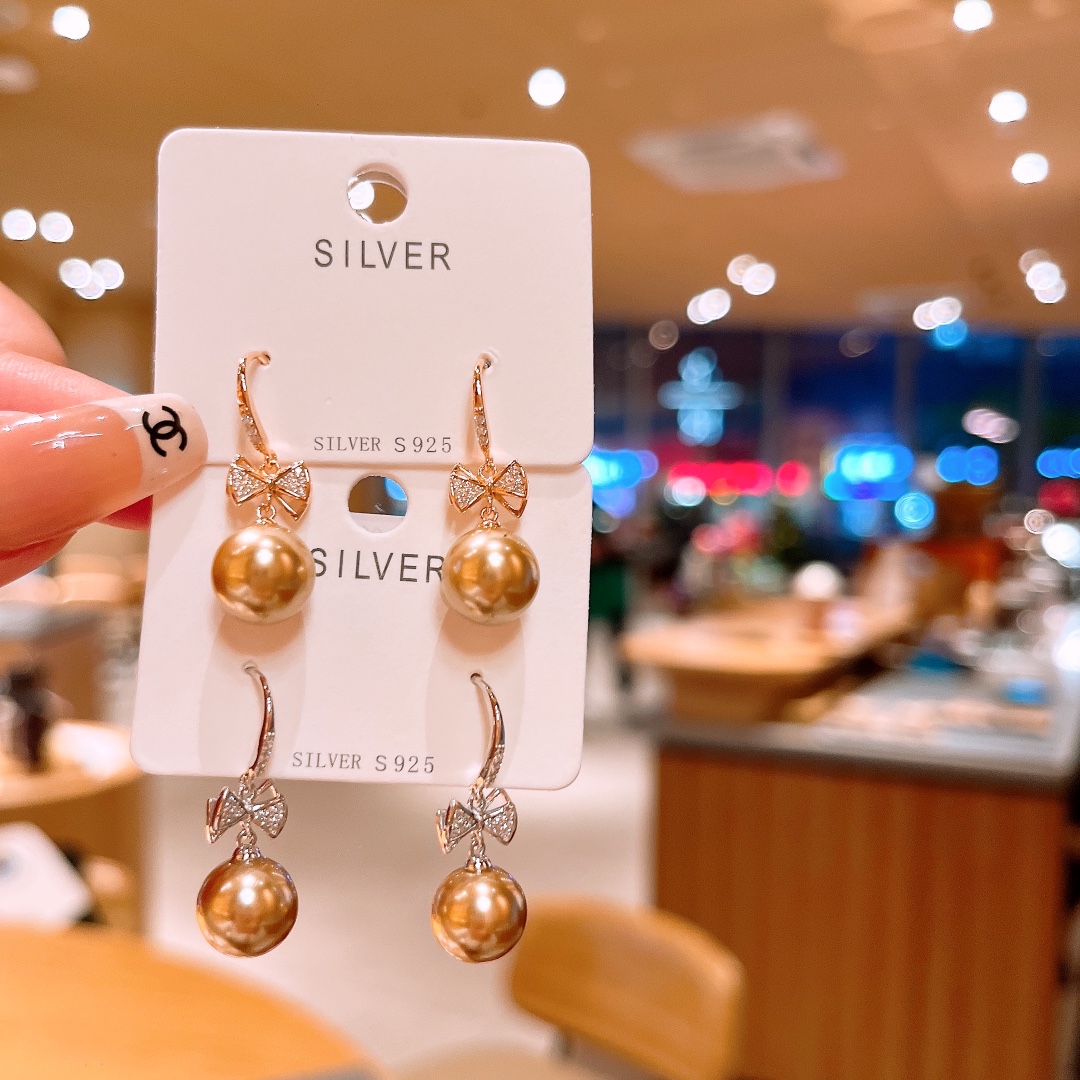 甘いS925スターリングシルバードロップ＆スレッドイヤリングシルバー ギフト