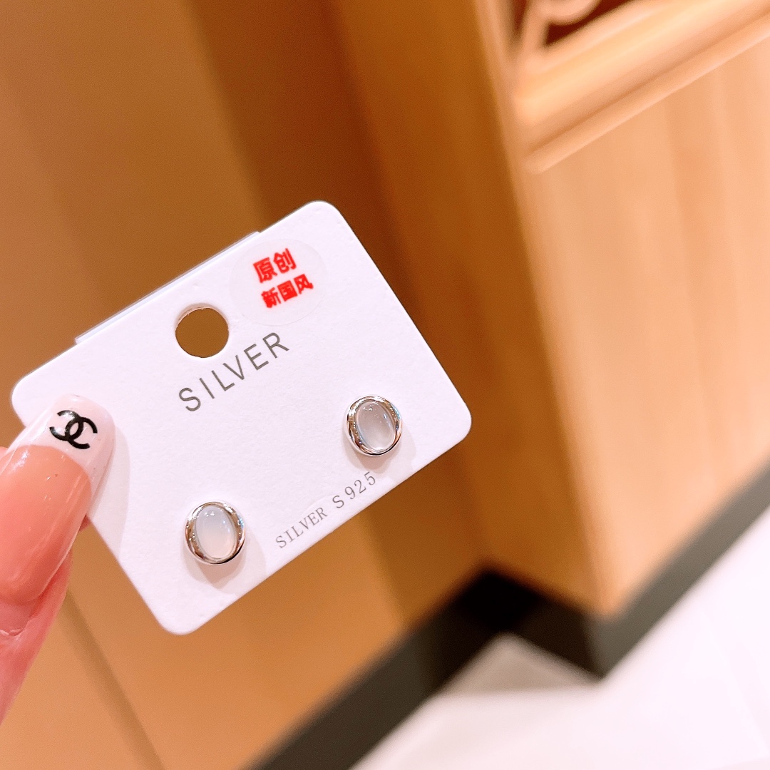 遊び心S925スターリングシルバーイヤリングゴールド デート