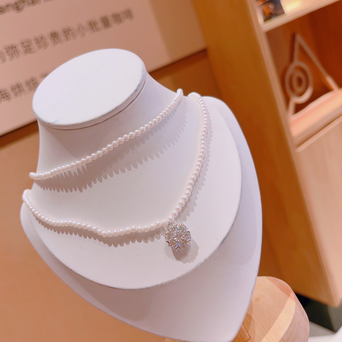 925 Silver Moissanite Necklace Delicate Mother's Day Silver