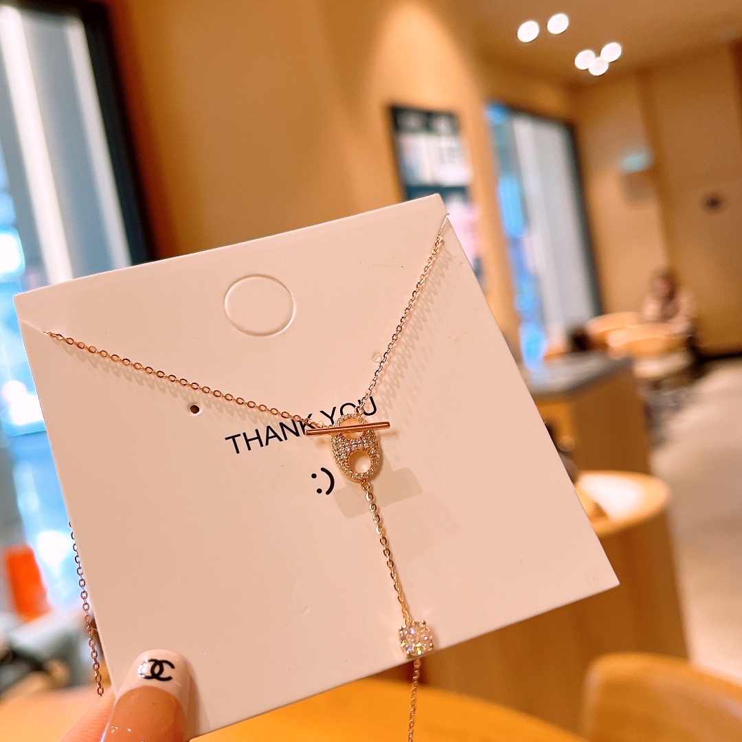 925 Silber Moissanit Kette Mode Geständnis Gold