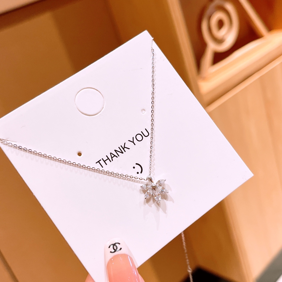 Hypoallergenic Silver Necklace Korean Style Workplace Gold