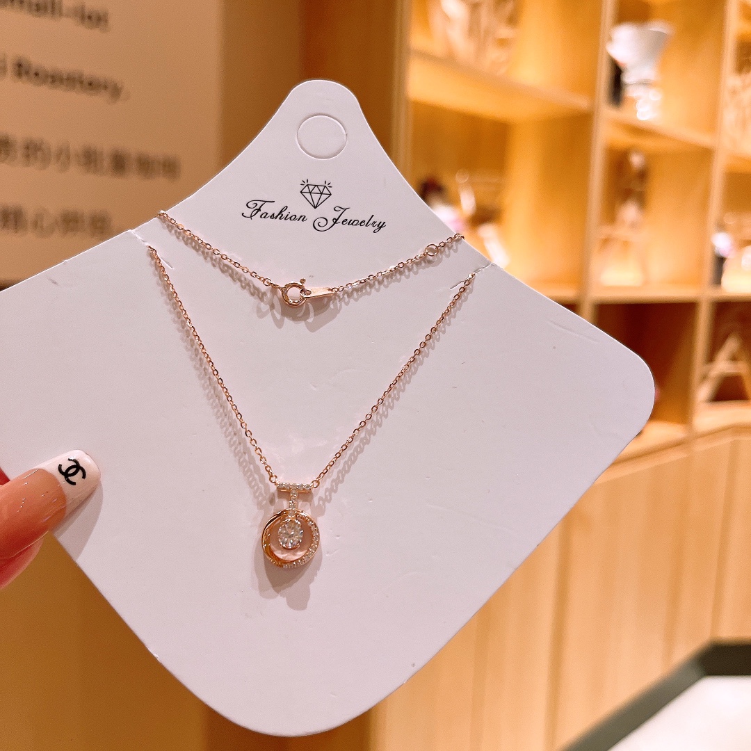 S925 Sterling Silver Necklace Precision Valentine's Day Silver