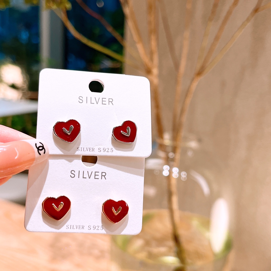 S925 Sterling Silver Earrings Romantic Party Silver