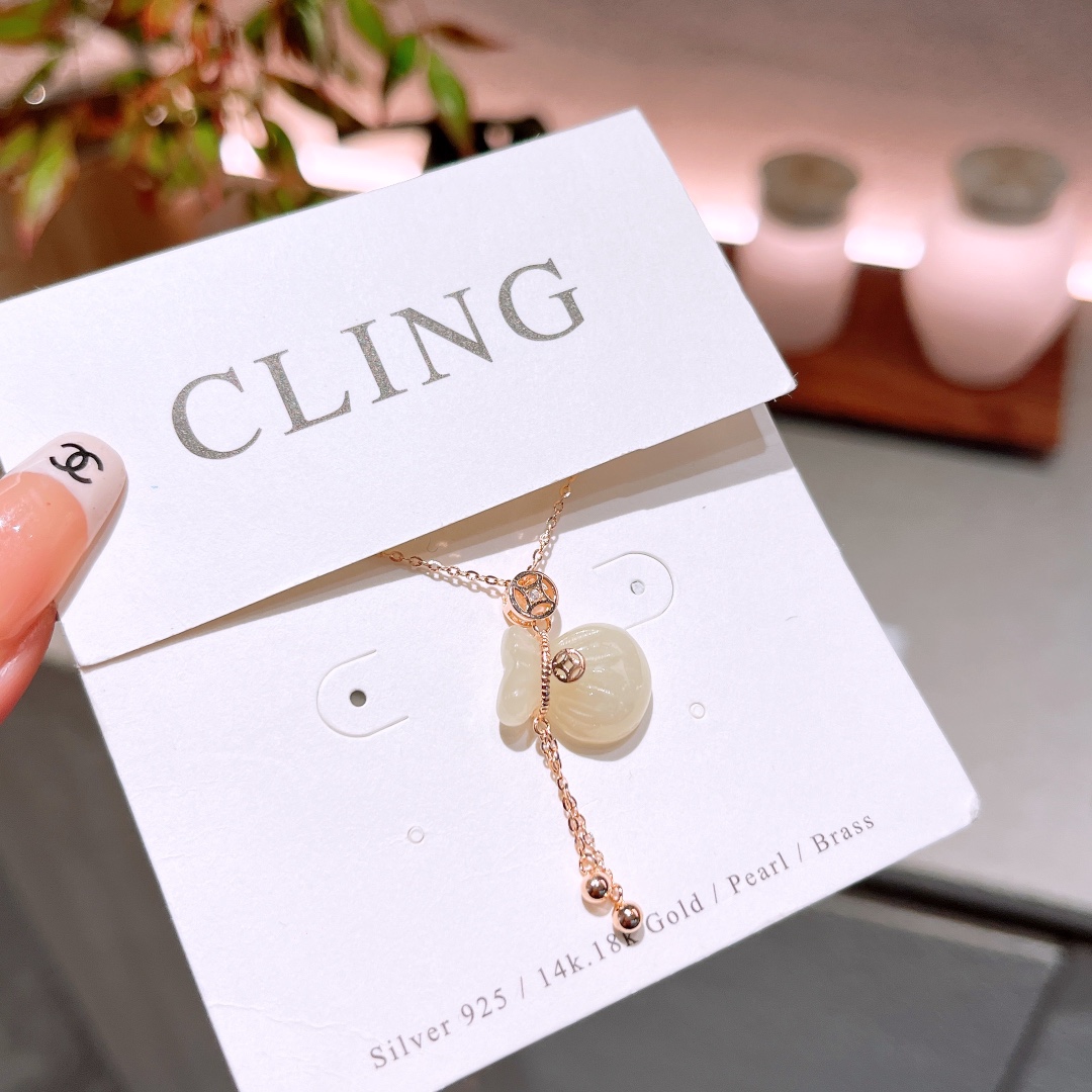 Hypoallergenic Silver Hetian Jade Necklace Fresh Wedding Silver