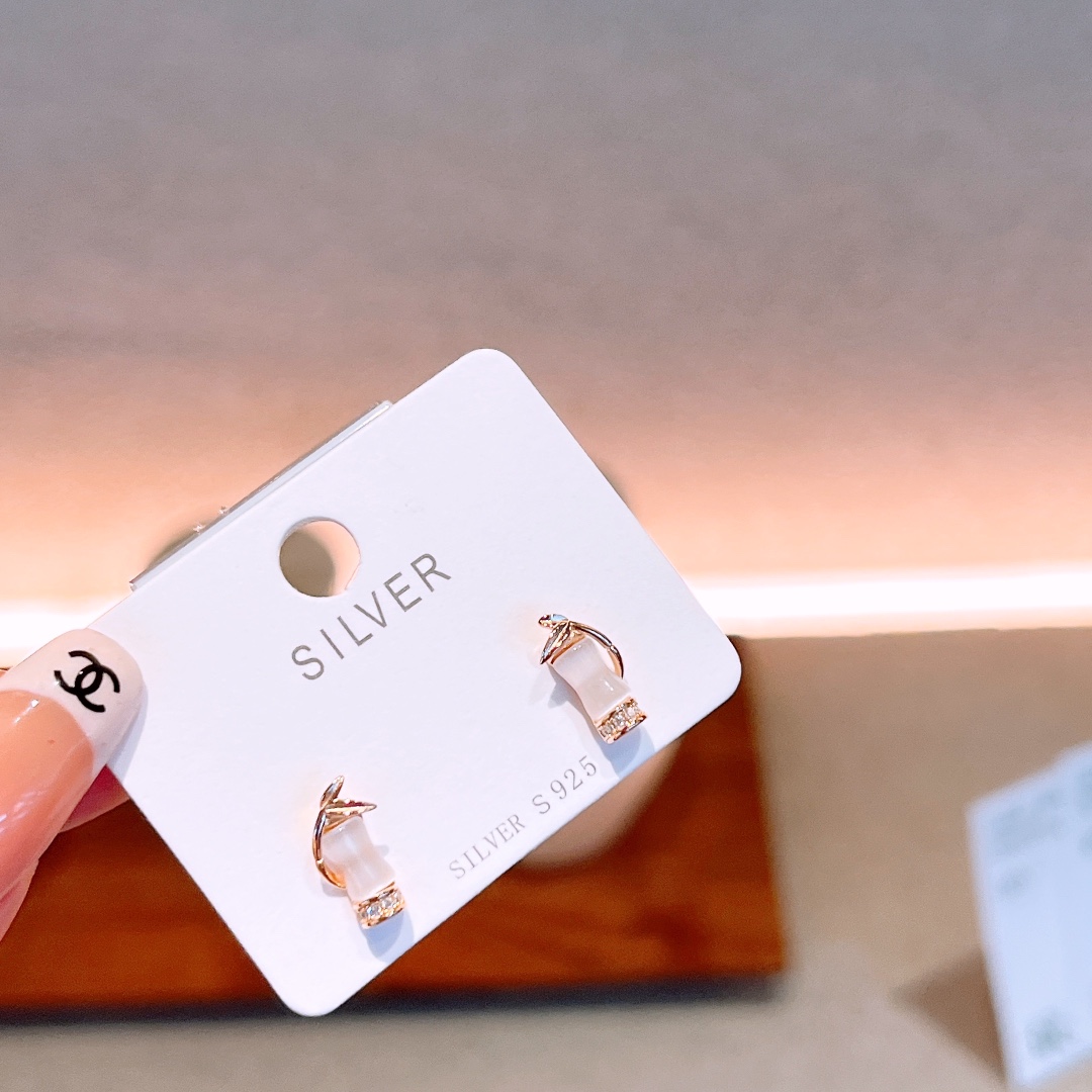 925 Silver Earrings Sweet & Cool Housewarming Gold