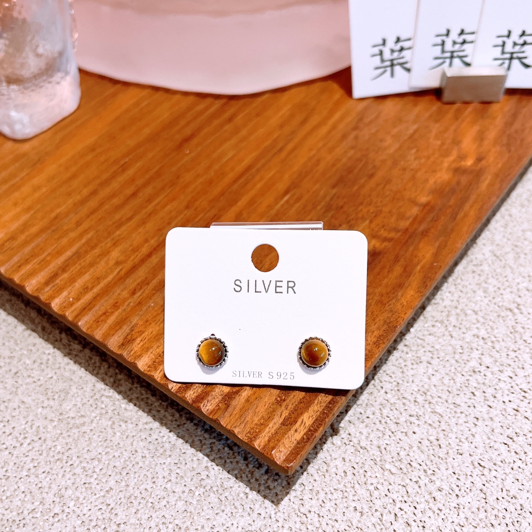 S925 Sterling Silver Earrings Artistic Workplace Silver