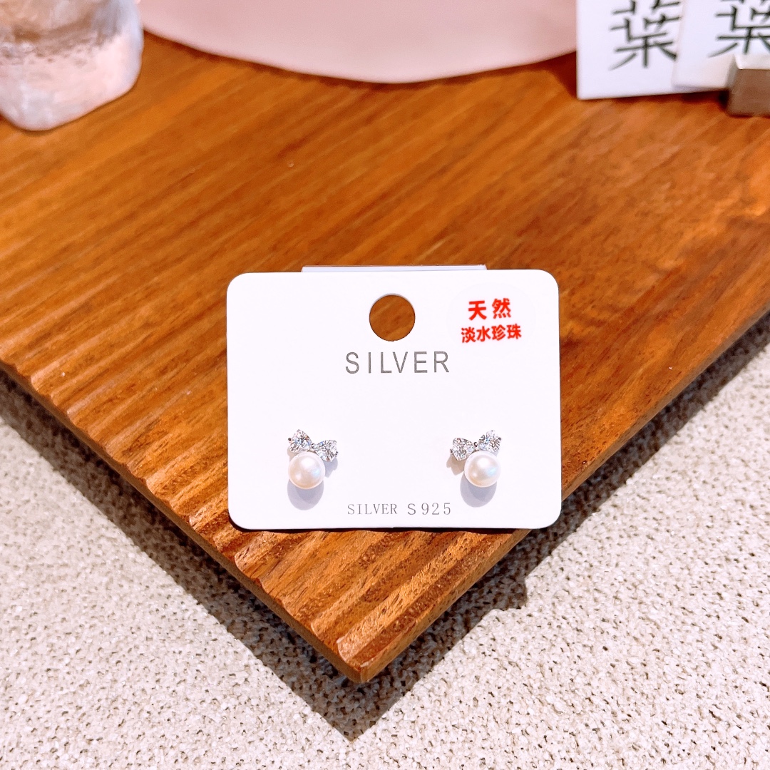 Nickel Free Silver Freshwater Pearl Studs Unique Mother's Birthday