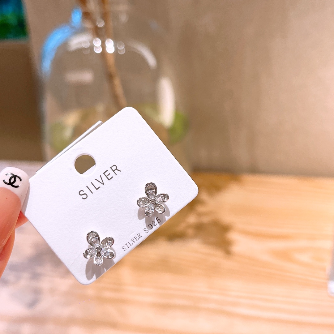 925 Silver Earrings Chic Annual Party Gold