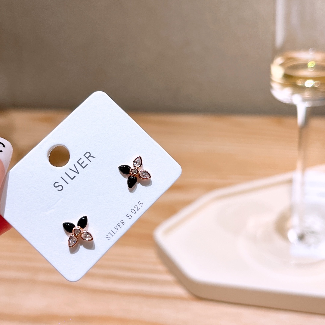 925 Silver Earrings Sweet Annual Party Gold