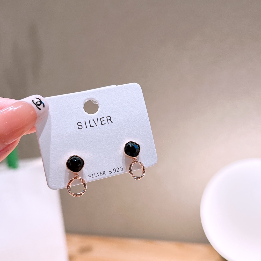 925 Silver Earrings Romantic Mother's Birthday Gold