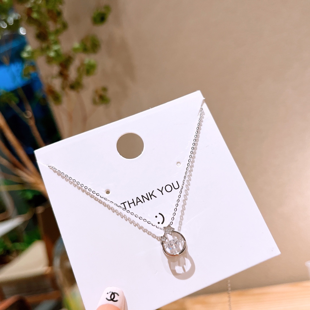 Solid Silver Necklace Light Luxury Self-love Silver