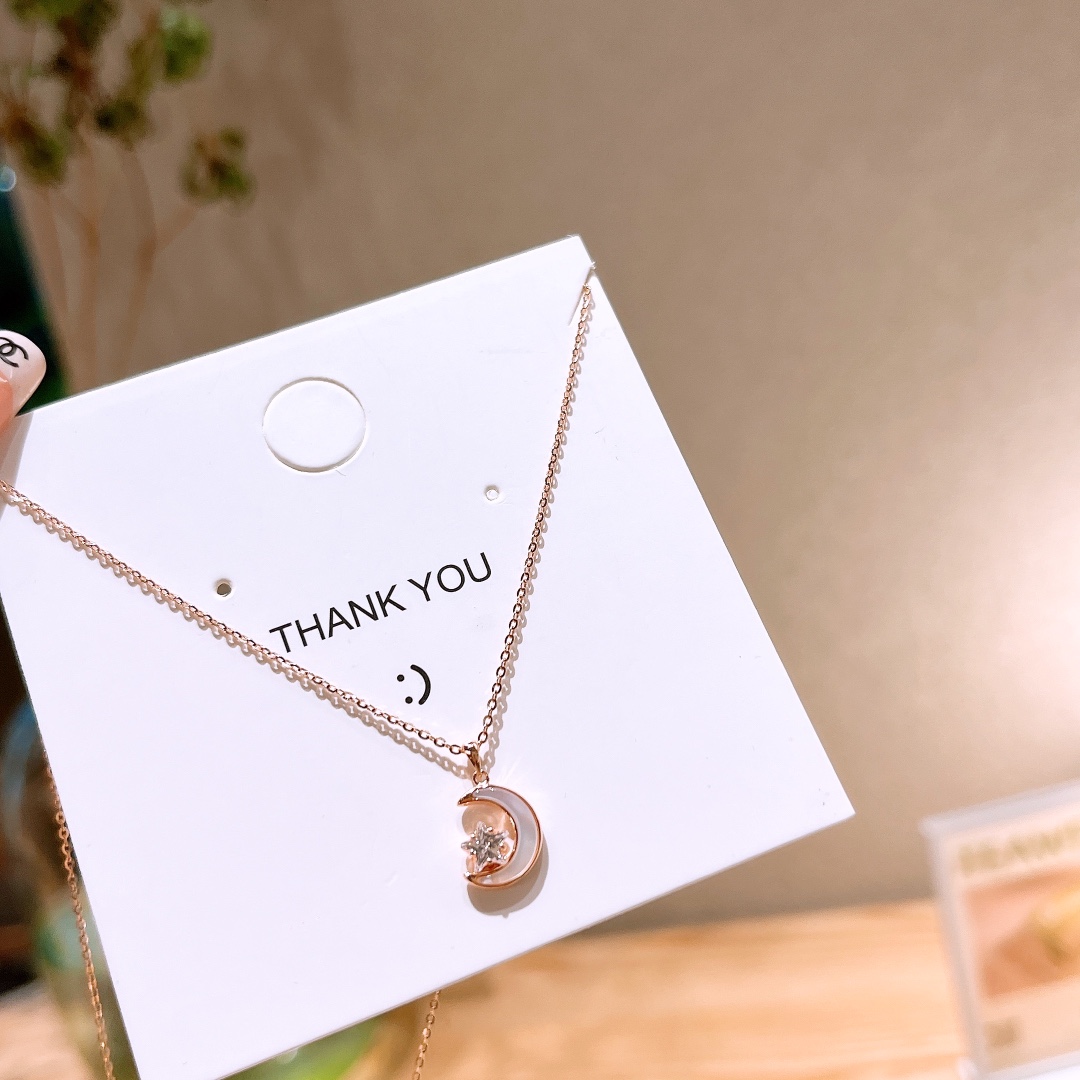 Nickel Free Silver Necklace Romantic Everyday Wear Gold