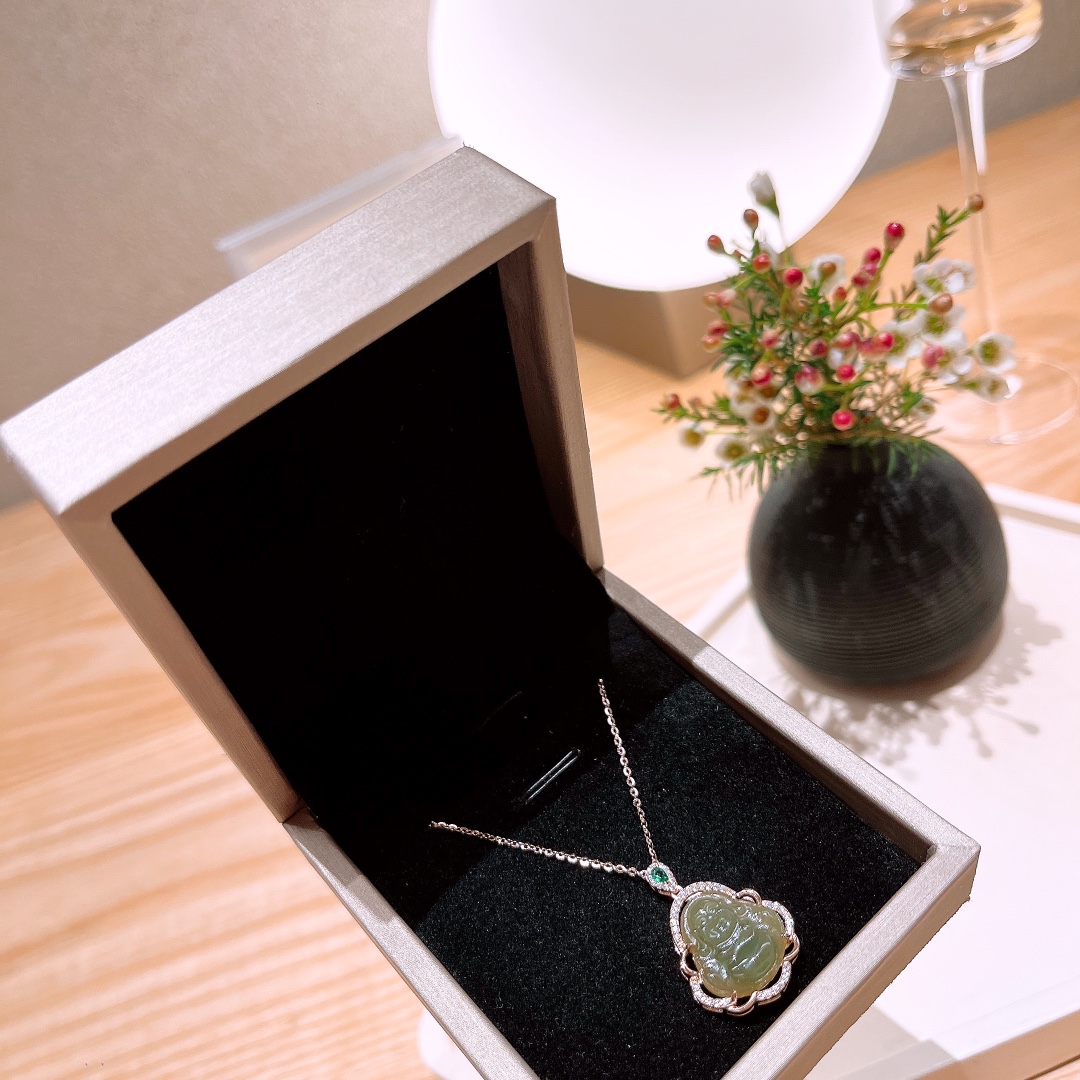 Nickel Free Silver Hetian Jade Necklace Ultra Minimal Birthday Silver