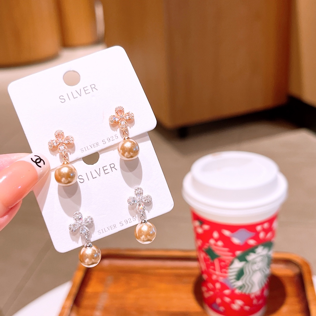 Nickel Free Silver Earrings Chic Father's Day Gold